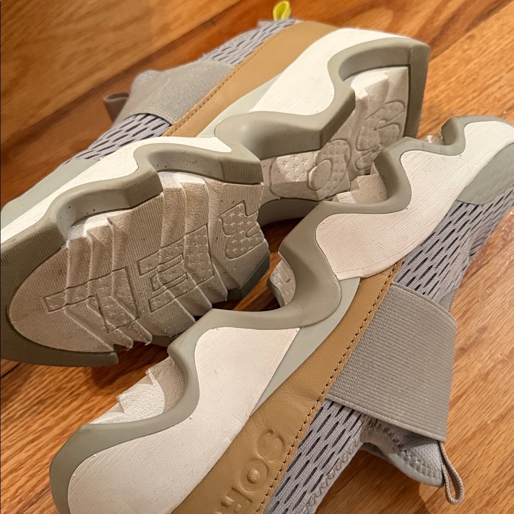 Sorel Chunky Beige and Tan Slip-On Sneakers - Picture 2 of 7